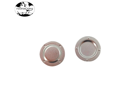 HHC-0792 SPCC สแตนเลสกลมพร้อมฝาปิดแบตเตอรี่กระแทกฝาครอบโลหะ